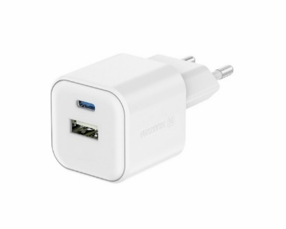 SWISSTEN GaN Charger 1x USB-C 35W PD + 1x USB-A 27W QC