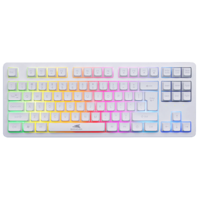Tastiere Gaming Baracuda BGK-01124 US, e bardhë