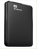 WD ELEMENTS PORTABLE  BLACK WORLDWIDE
USB 3.0 dhe kompatibil me  USB 2.0
Dimensionet (Gjate x Gjere x Larte)
4,35" x 3,23" x 0,59"